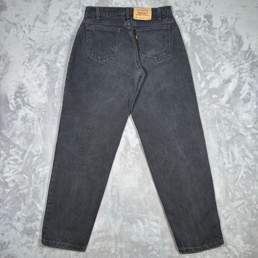 Vintage Levi’s 560 Orange Tab Black Jeans USA Loose Fit Tapered W33 L30 Fits W31 - Picture 4 of 10